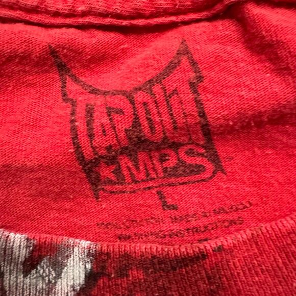 Vintage Y2K TapOut MMA Tribal Graphic T-Shirt Size L Red 2000 - Picture 2 of 5